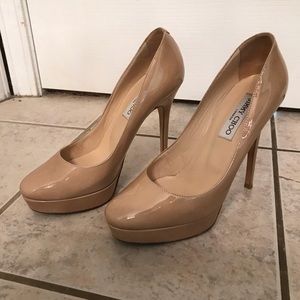 Nude pumps.